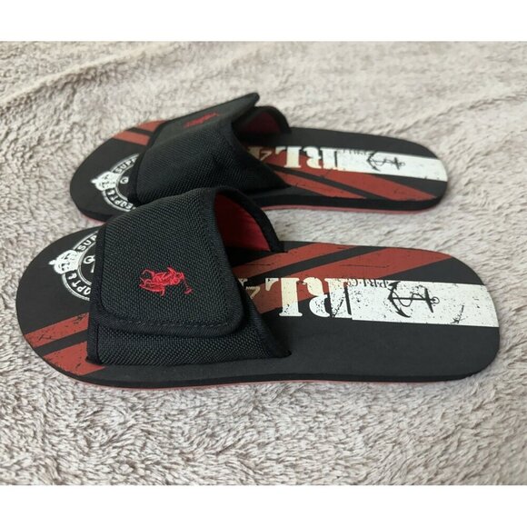 Polo Ralph Lauren Adjustable Catamaran Slide Size 7 Junior Black Sandal - Picture 5 of 13